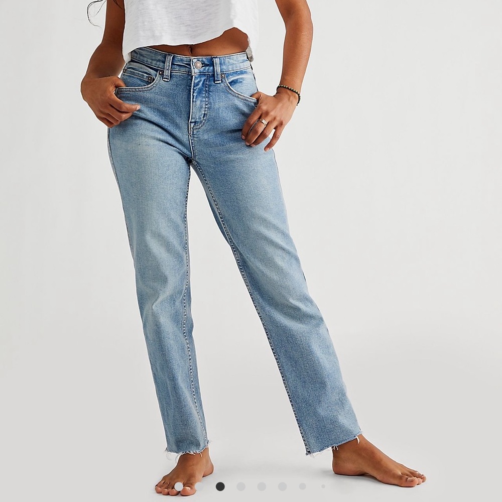 Free People CRVY High-Rise Vintage Straight Jean
